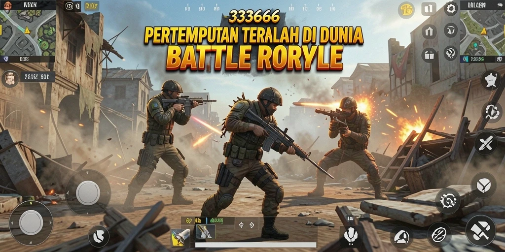 Gameplay mendebarkan dari 333666 yang menampilkan aksi Battle Royale.