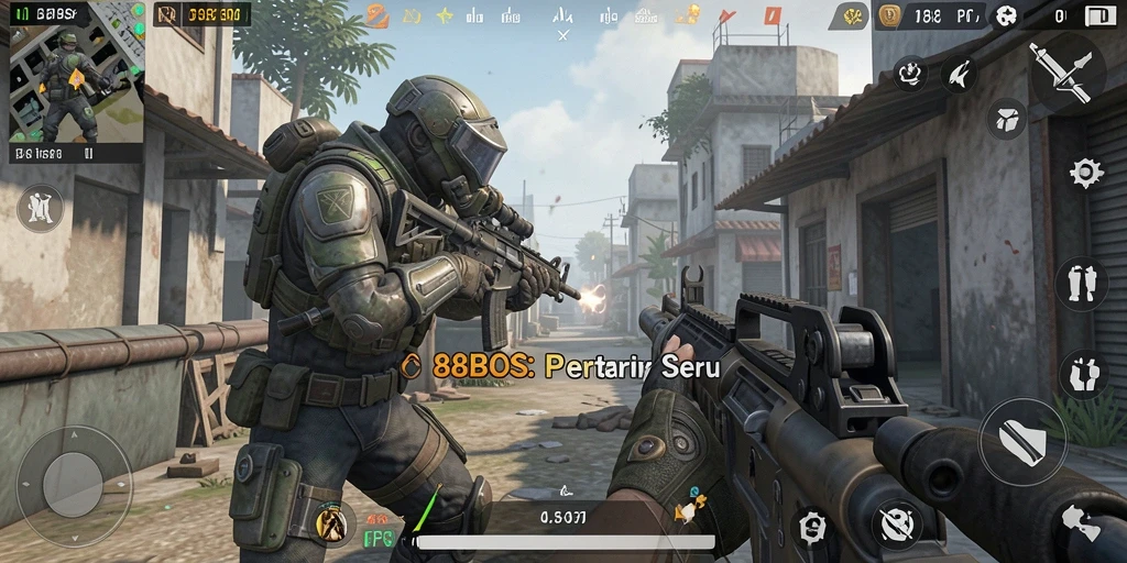 Screenshot menarik dari gameplay intens di 88BOS.