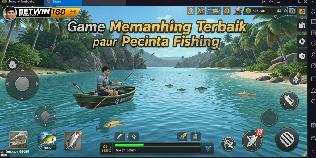 Screenshot menunjukkan momen menegangkan saat menangkap ikan besar di BETWIN188.