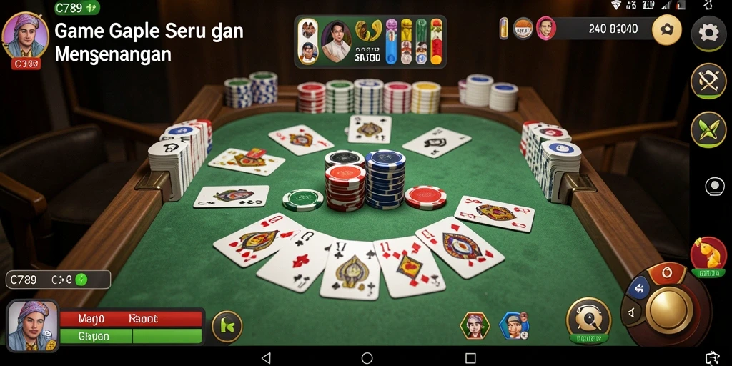 Gameplay seru C789 dengan teman-teman dalam Gaple.