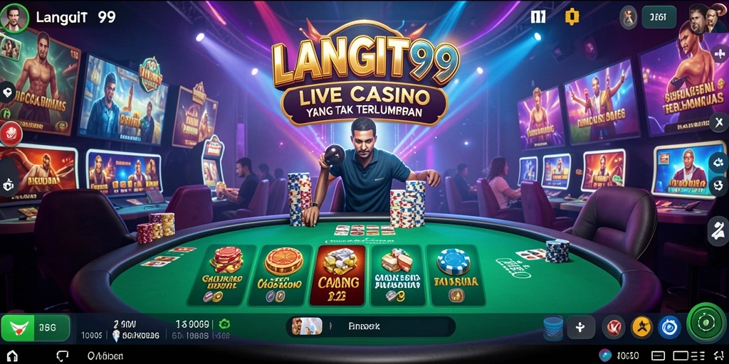 Tampilan menarik gameplay live di LANGIT99 dengan dealer profesional.