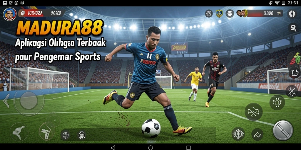 Tampilan gameplay seru dari aplikasi olahraga MADURA88.