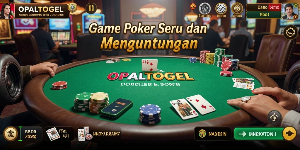 Screenshot utama OPALTOGEL menampilkan gameplay seru Poker.