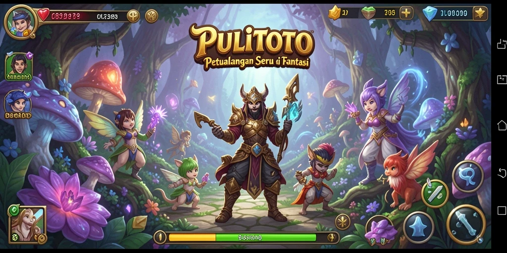 Screenshot PULITOTO menampilkan petualangan seru dalam dunia fantasi.