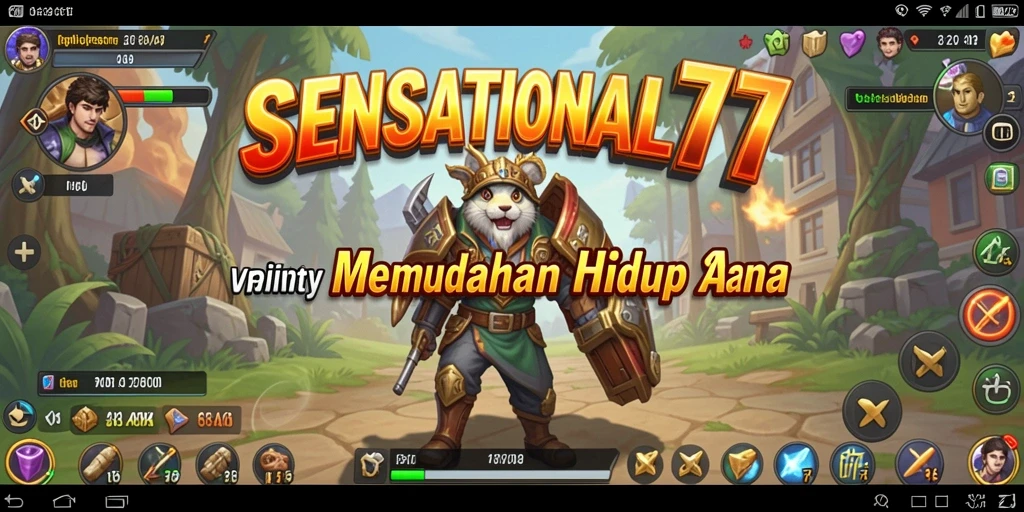 Tampilan utama SENSATIONAL77 menampilkan fitur-fitur utility yang menarik.